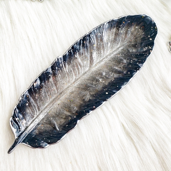 Feather Trinket Dish, Jewelry Holder, Gift - Picture 3 of 12